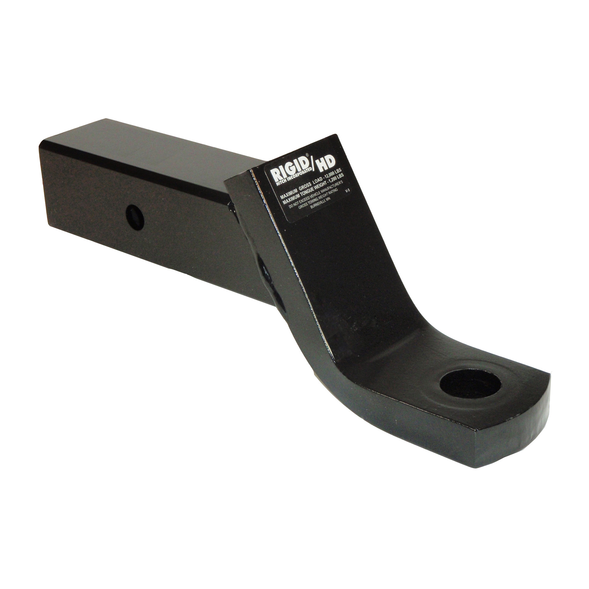 Rigid Hitch, Heavy Duty Ball Mount, Hollow Shank, Gross Towing Weight 12000 lb, Class Rating Class IV, Model# HUB-25309
